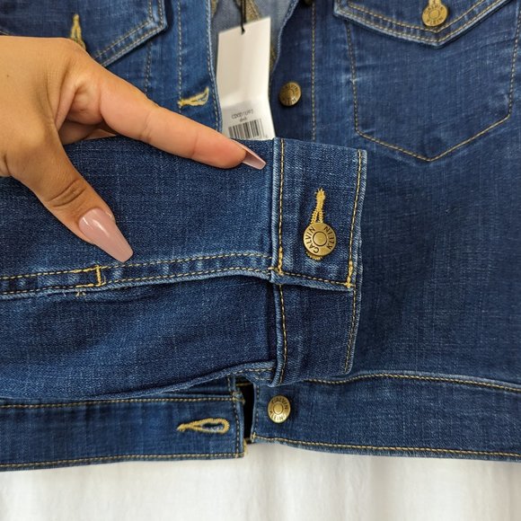 Calvin Klein Denim Jean Cropped Jacket Size Small - Picture 3 of 17